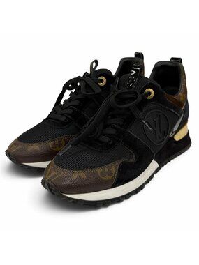 Louis Vuitton LV Run Away Line Suede Leather Monogram Sneakers